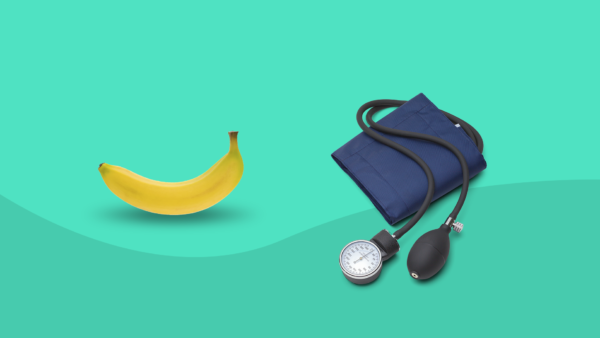An banana and blood pressure cuff symbolize erectile dysfunction tests