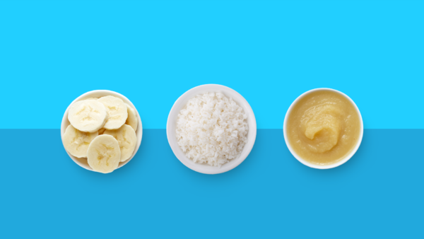 Bananas, rice, and apple sauce are good examples of what to eat when you have the flu