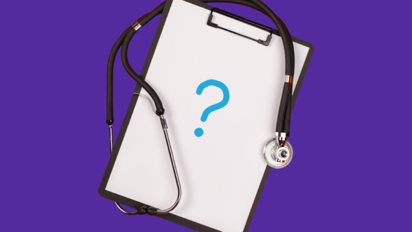 Clipboard and stethoscope - questions to ask your doctor