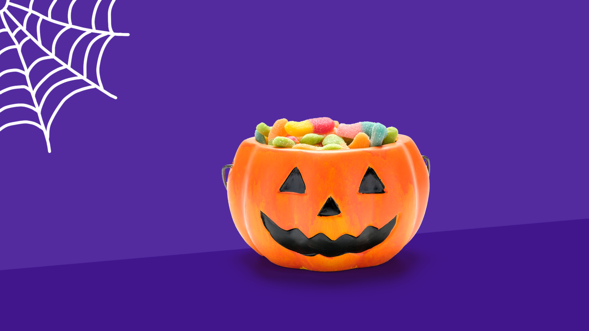 A plastic pumpkin full of allergy free candy