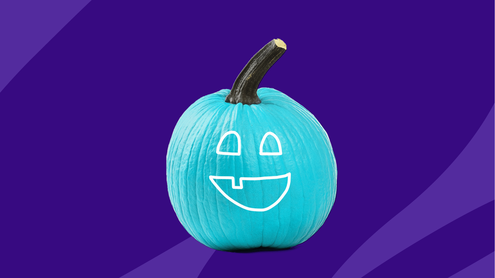 Teal halloween pumpkin