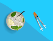 An image of alcohol and diabetes medication