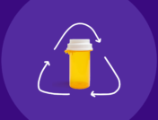 Recycle used pill bottles - prescription bottle