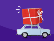 Staying Healthy Holiday Travel - car with package on top