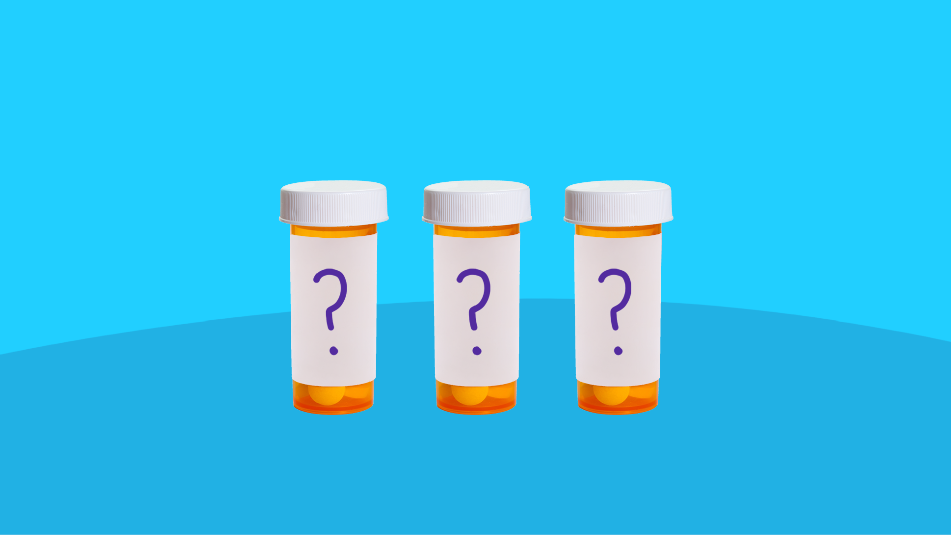 Rx pill bottles with question mark lable: Tylenol with Codeine, Hydrocodone, or Oxycodone