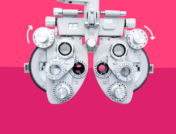 An eye examination machine represents what it's like living with glaucoma