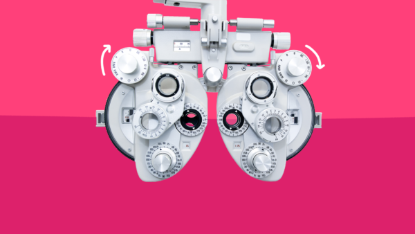 An eye examination machine represents what it's like living with glaucoma