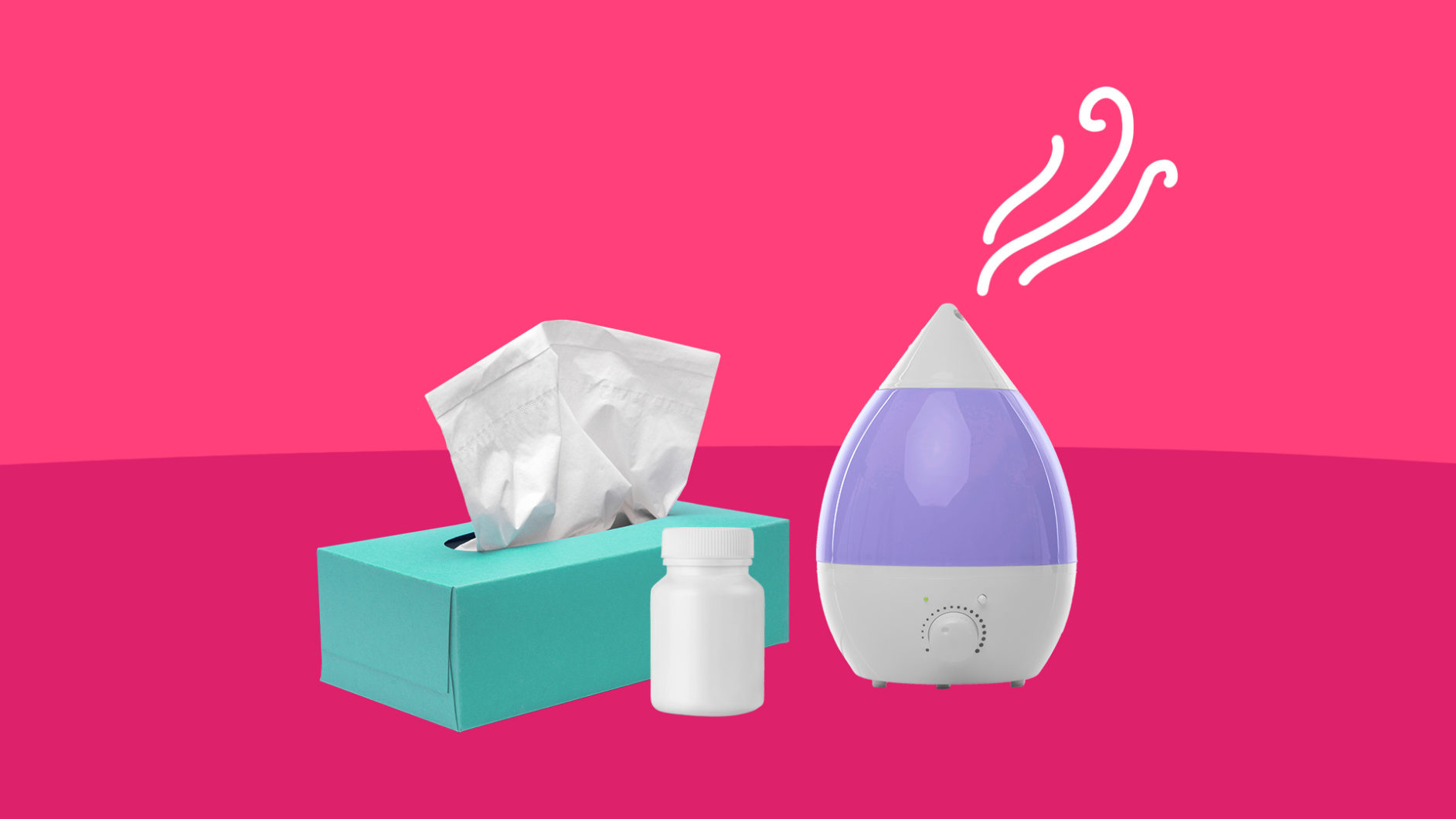 A humidifier and OTC meds - flu remedies