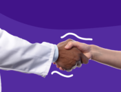 A pharmacist shaking hands represents get to know your customers day