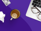 Why You Shouldn't Go To Work Sick - laptop, tea, medicine