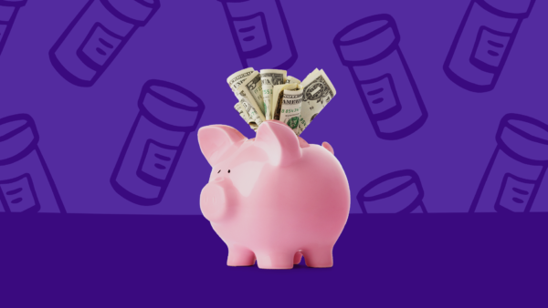 A piggy bank packed with money symbolizes the top prescription savings of the year
