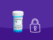 Rx pill bottle and padlock: Medicine storage safety for children