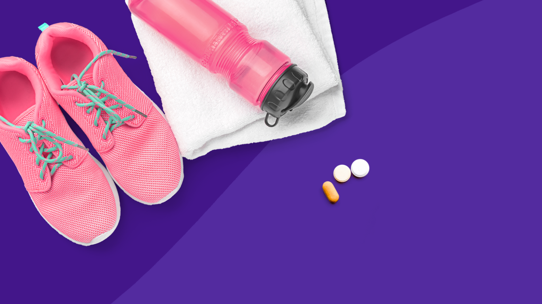 Hypothyroidism and exercise - running shoes and water bottle