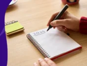 A calendar represents working on broken resolutions