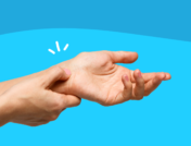 Hands represent living with rheumatoid arthritis