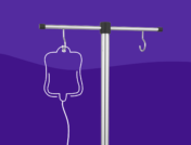 An IV pole illustration of Toradol