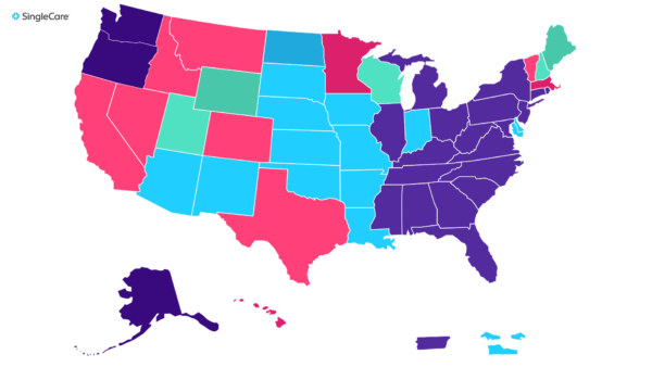 An illustration of the most popular prescription in every state