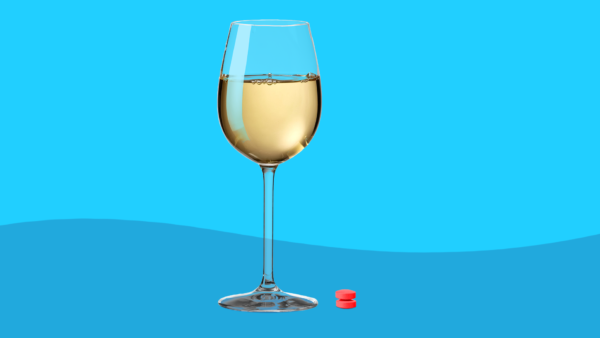 Sudafed and alcohol (a glass of white wine)