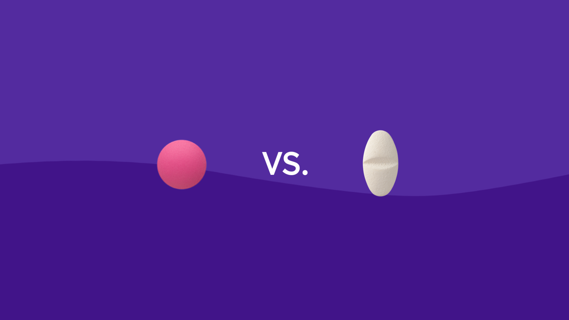 Comparison of two different pills - ibuprofen and acetaminophen