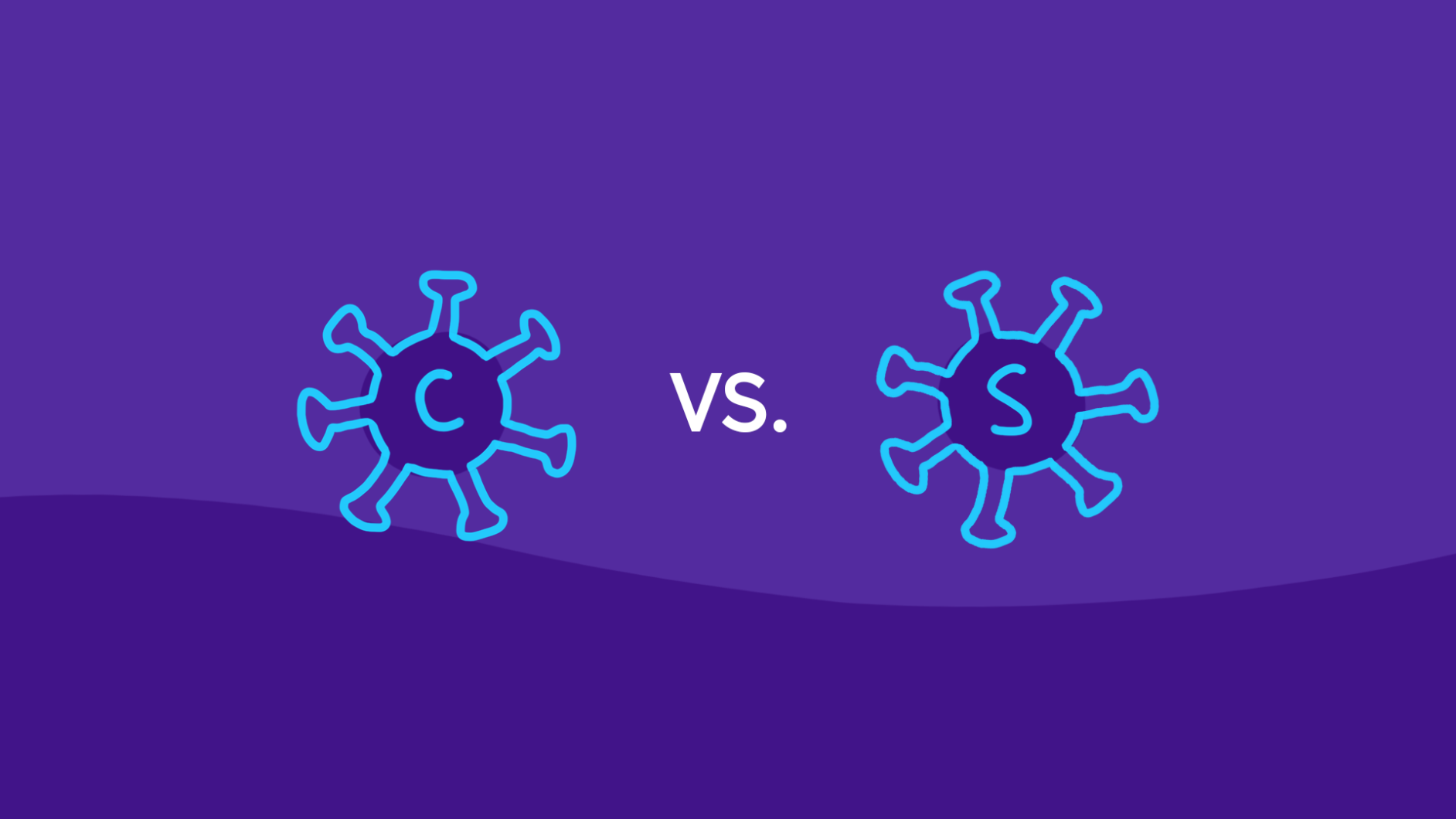 An illustration of coronavirus vs. SARS