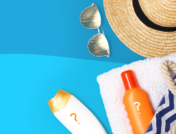 Does sunscreen expire? Bottles of sunscreen and beach supplies