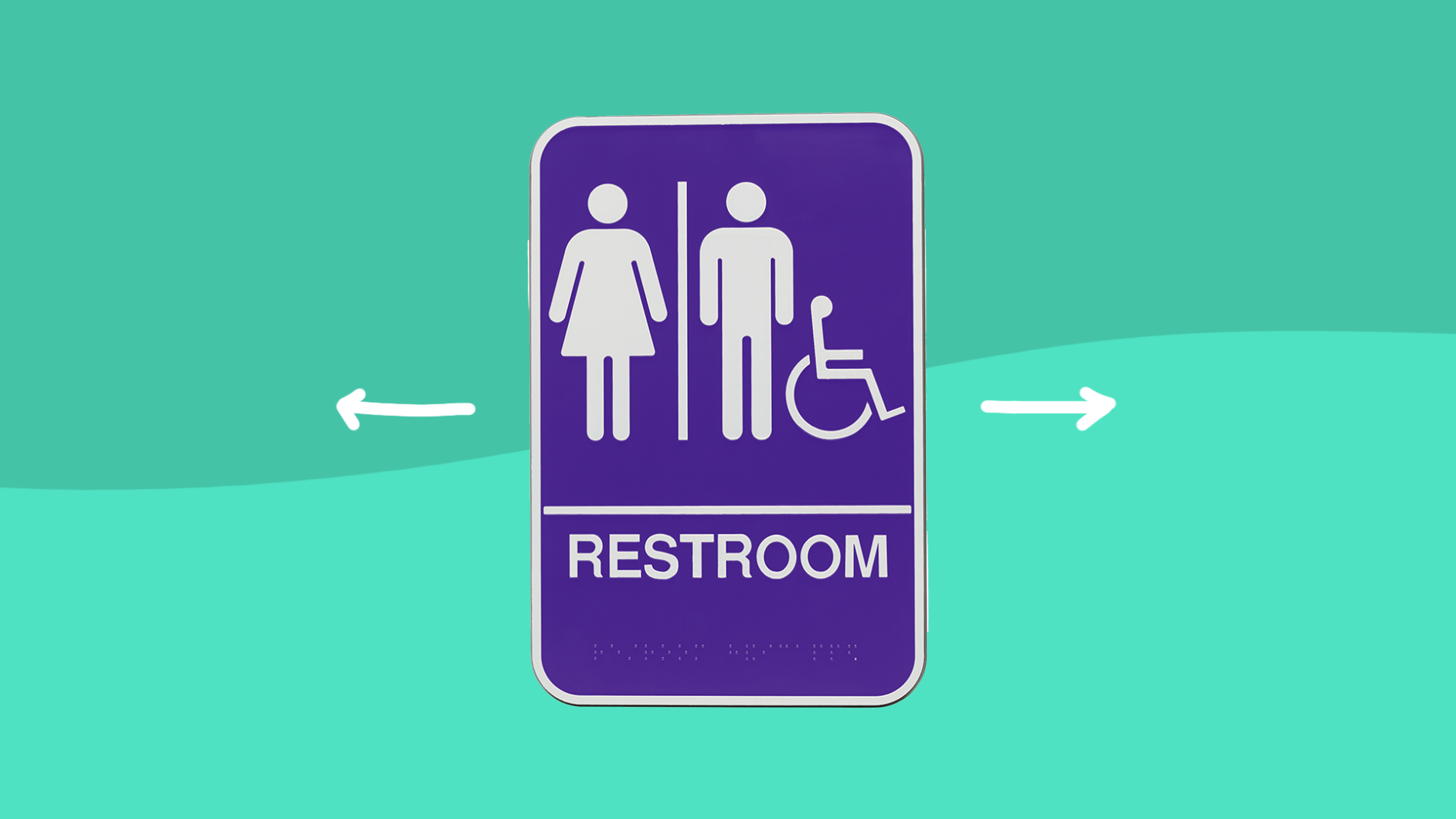 A sign for the restroom for people with recurrent UTIs