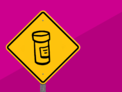 Opioid epidemic - sign with pill bottle on it