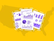 Map of America with charts and graphs: Anxiety Statistics