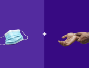 A mask and hands represents coronavirus and chronic disease