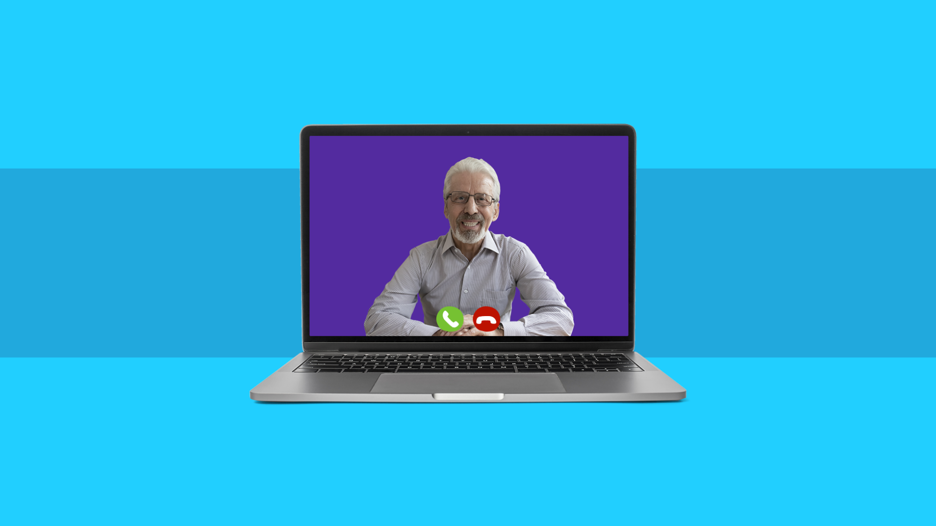 A computer showing a teletherapy session