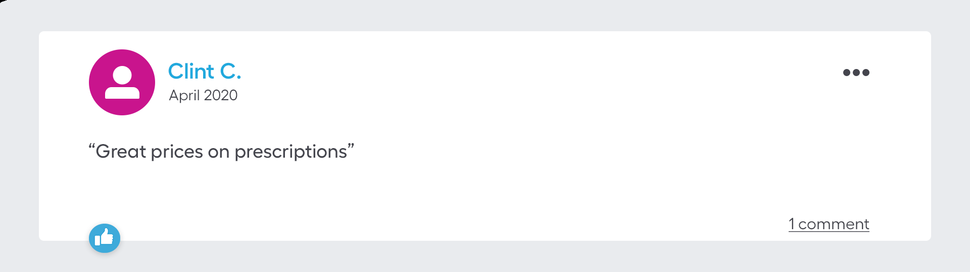 Great prices on prescriptions.