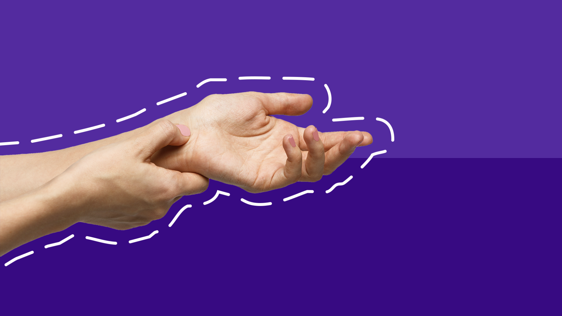 Two hands represent chronic pain management