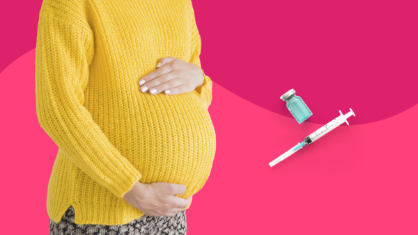 An illustration of considering the flu shot while pregnant