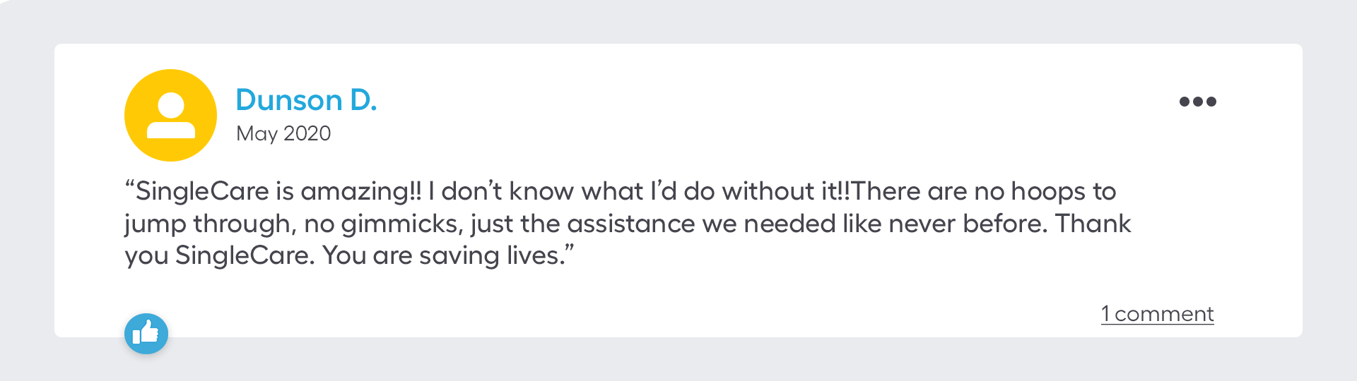 SingleCare is amazing!! I don’t know what I’d do without it!! There are no hoops to jump through, no gimmicks, just the assistance we needed like never before. Thank you SingleCare. You are saving lives.