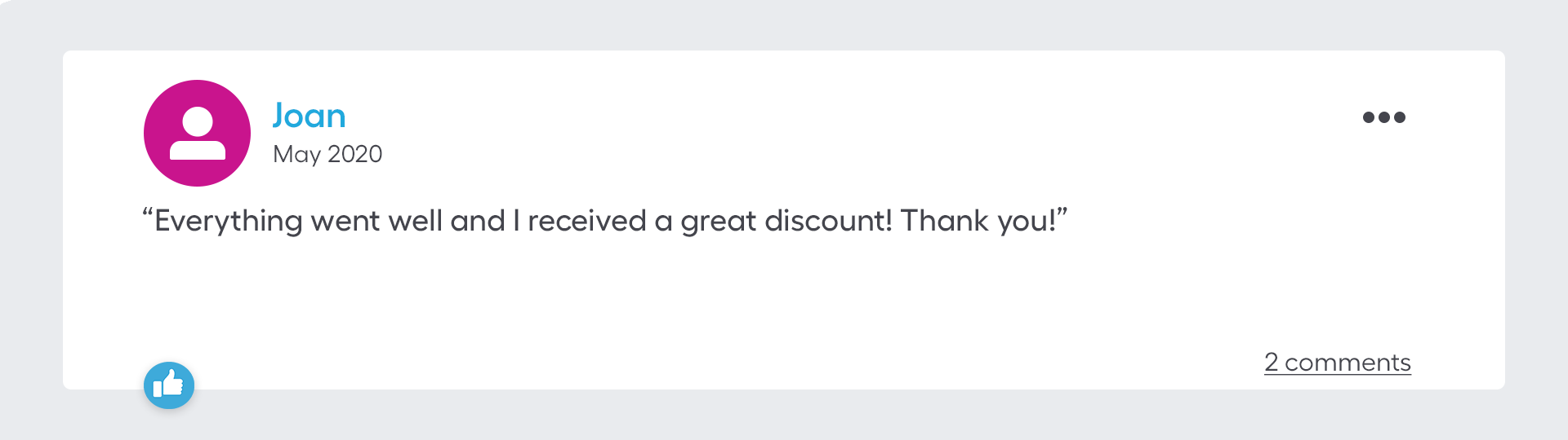 Everything went well and I received a great discount! Thank you!