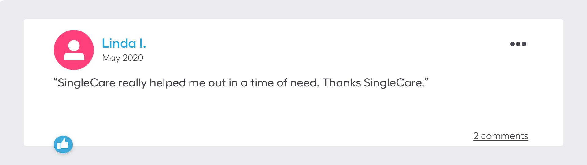 SingleCare really helped me out in a time of need. Thanks SingleCare.
