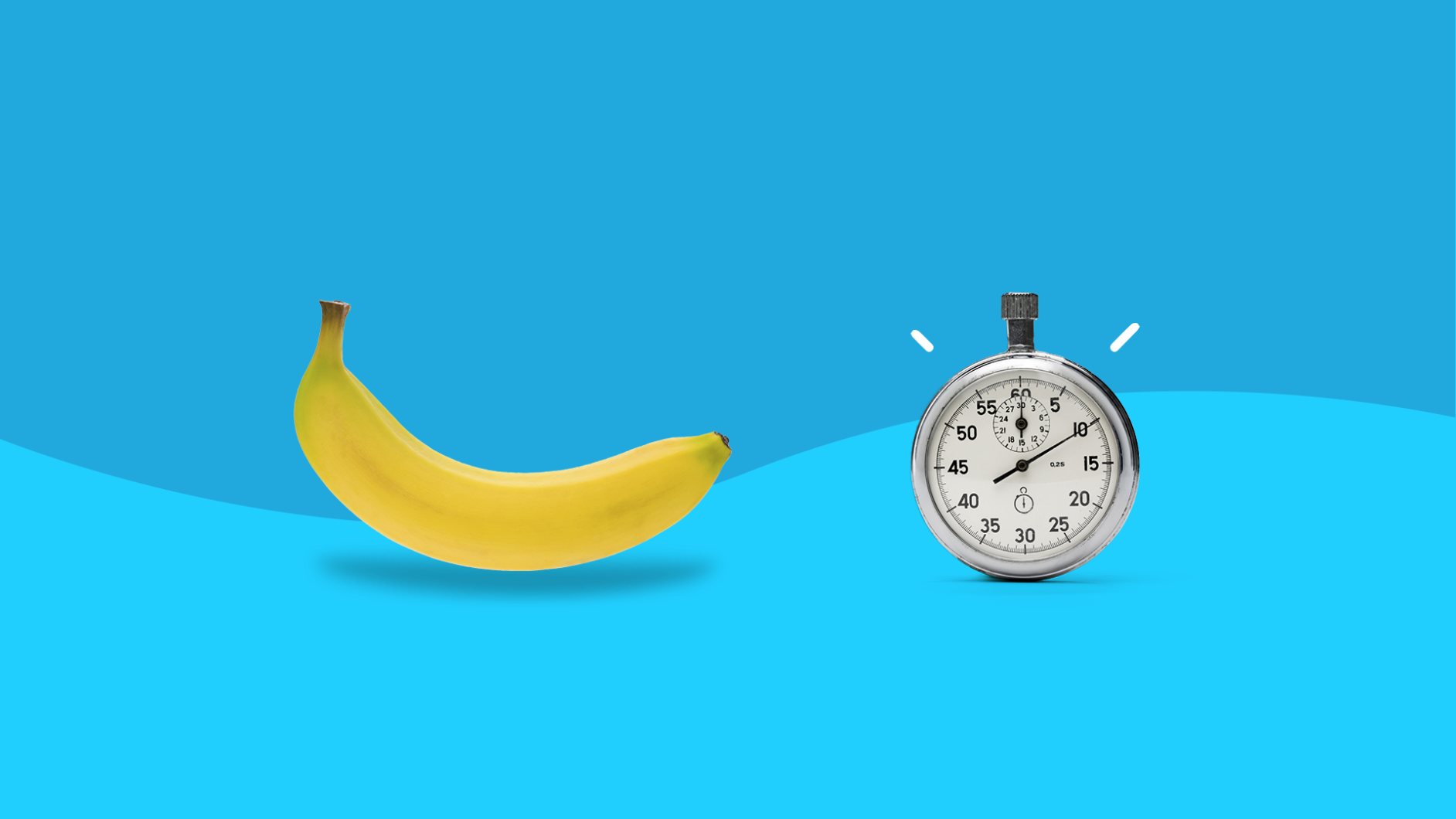 How Stress and Anxiety Affect ED (picture of banana and stopwatch)