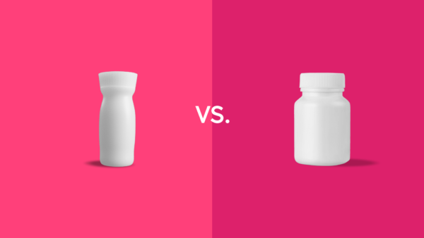 Medicine bottles comparting Benefiber and Metamucil