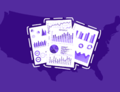 Map of America with charts and graphs: Eating disorder statistics