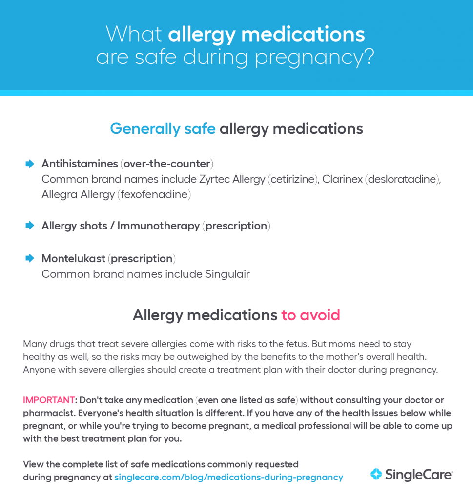 Safe allergy medications during pregnancy