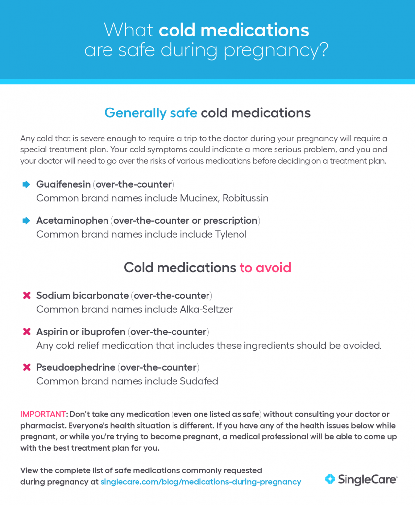 Safe cold medications during pregnancy