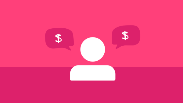 A person with money signs represents prescription coupons