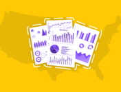 Map of America with charts and graphs: Vaccination and immunization statistics