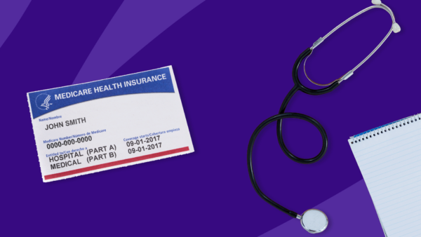 A medicare card with a stethoscope and notebook: Who qualifies for Medicare Extra Help?