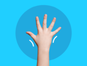 A hand represents juvenile arthritis