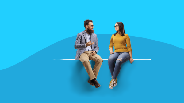 Man and woman talking: What is hepatitis and how can I prevent it?