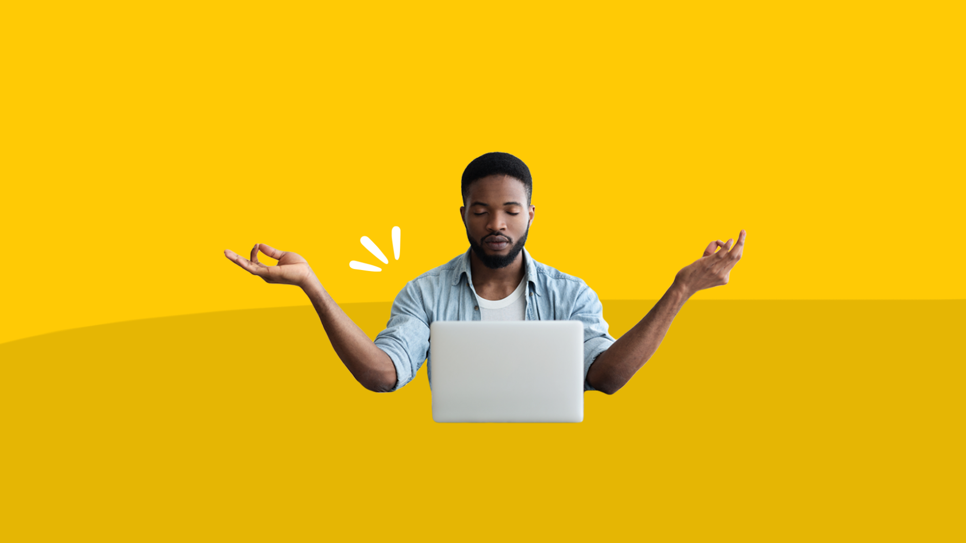 Dealing with anxiety - man meditating