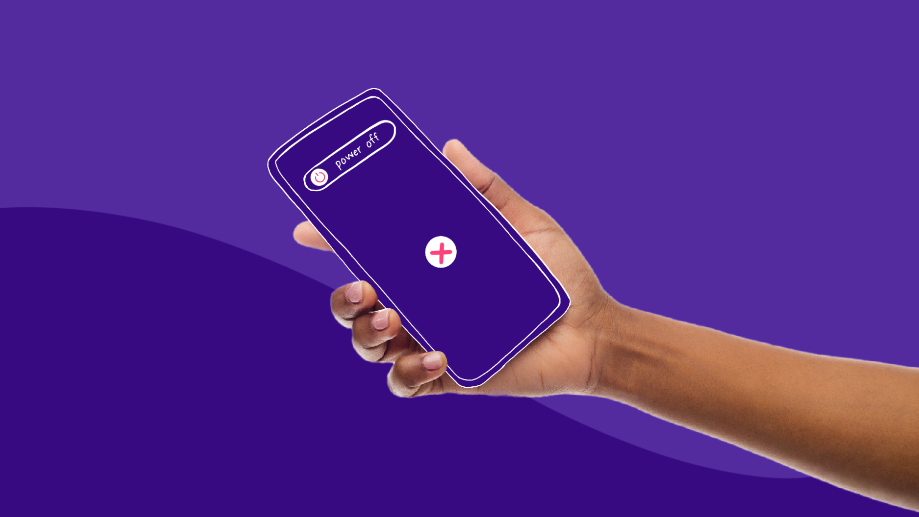 Social media break - iphone with stop sign