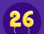 26 birthday balloons