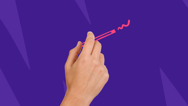 Hand with a lit cigarette smoking